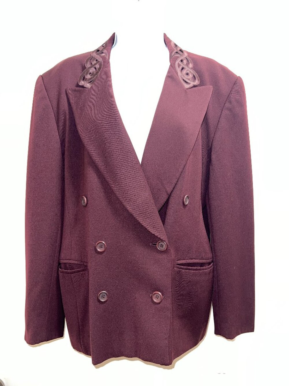 VTG 80s Flair Old Money Escada by Margaretha Ley Blazer w/Embroidery Women's 40